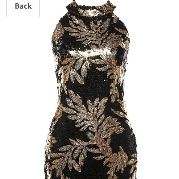 Beautiful Black and Gold Sequin Dress - Picture 1 of 6